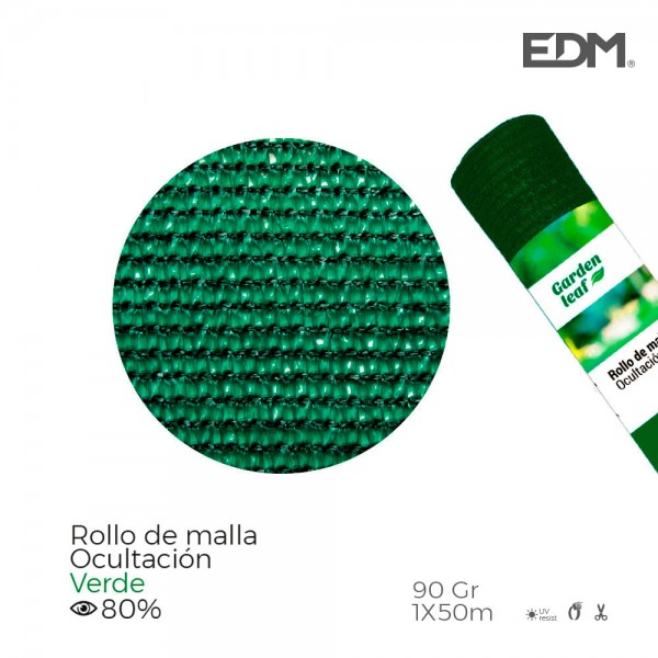 Rollo de malla de ocultación color verde 90g 1x50m Rollo de malla de ocultación color verde 90g 1x50m