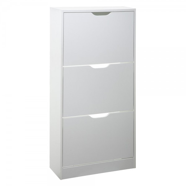 Zapatero de madera 115 x 60 x 24 cm color blanco Zapatero de madera 115 x 60 x 24 cm color blanco