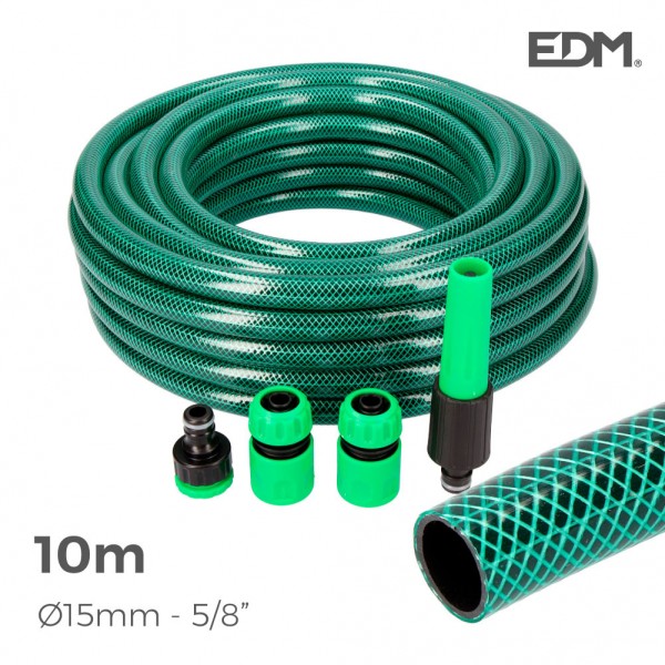 Kit manguera de jardín basic ø15 mm, 5/8 pulg, 10 m
