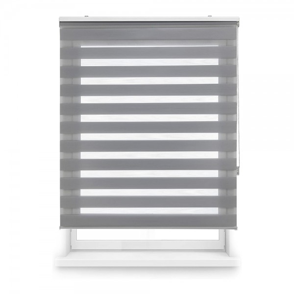Estor enrollable clip & fix, noche & dia, paris, gris, 135 x 250 cm