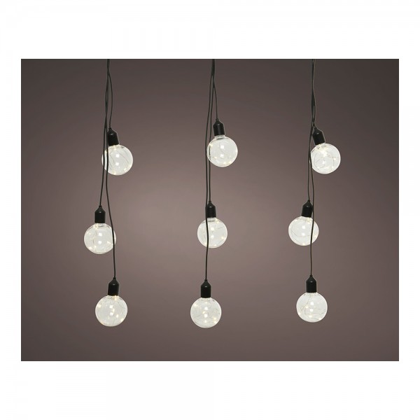 Guirnalda bombillas para exterior forma de globo ip44 3m 12 leds
