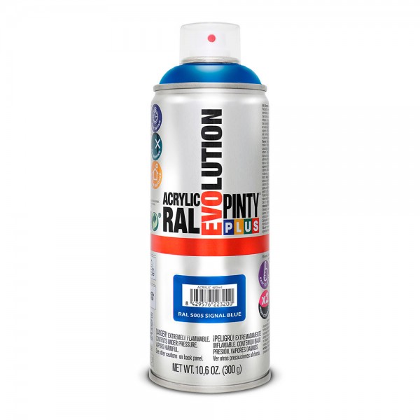 Pintura acrílica spray evolution 520 cc ral 5005 sigal blue 300 g (pack 2 unidades)