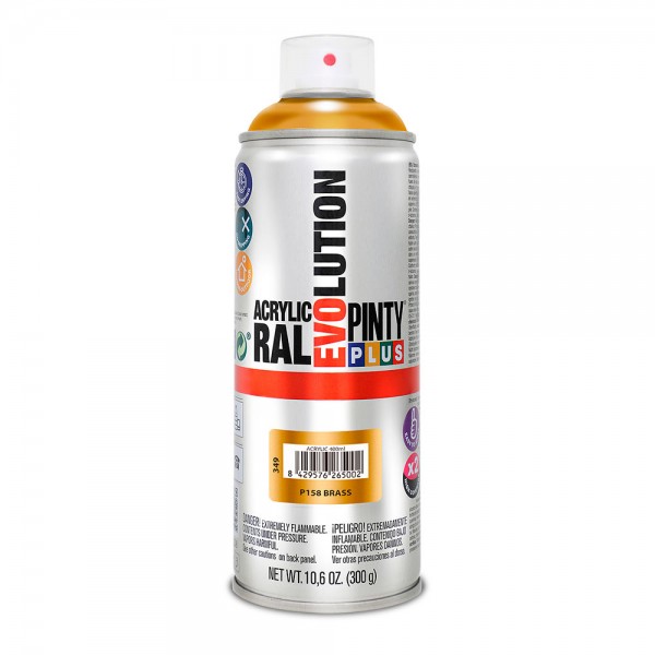 Pintura acrílica spray evolution 520 cc p158 latón (pack 2 unidades)