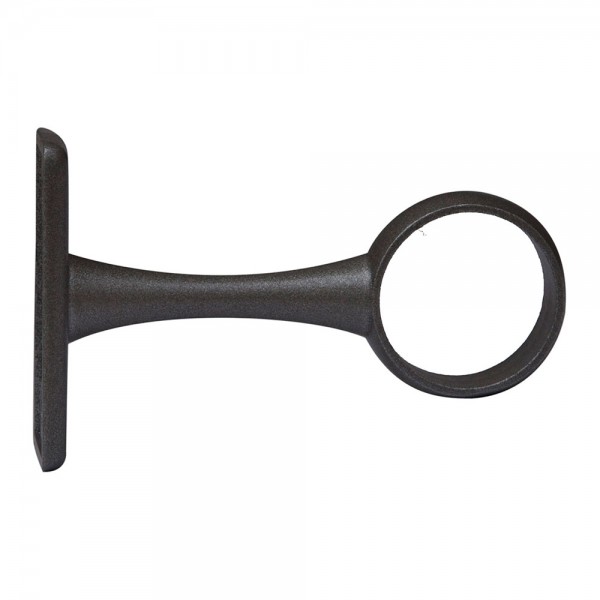 Soporte para barra armario ø19 mm, central, de metal con acabado gris plomo, 50 mm, blister (pack 2 unidades)