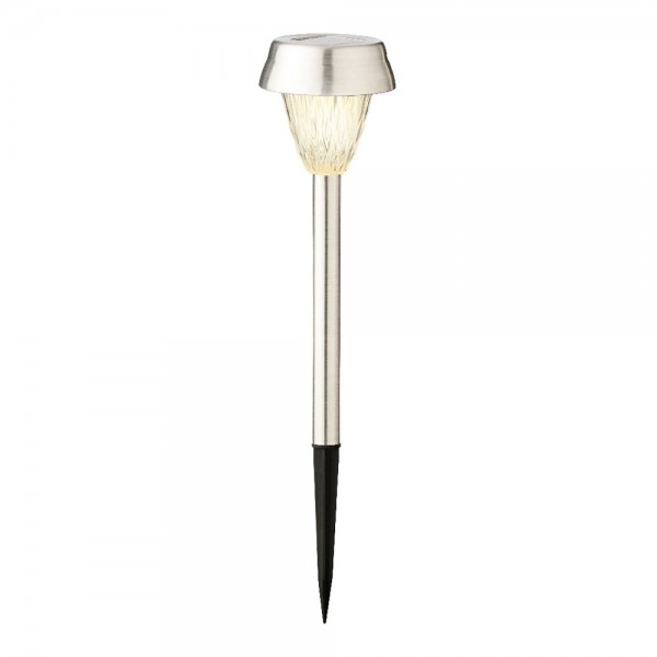 Baliza inox luz calida 24 x 8 cm, 4 unidades