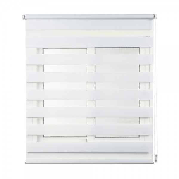 Estor enrollable clip & fix, noche & dia, blanco 60 x 180 cm