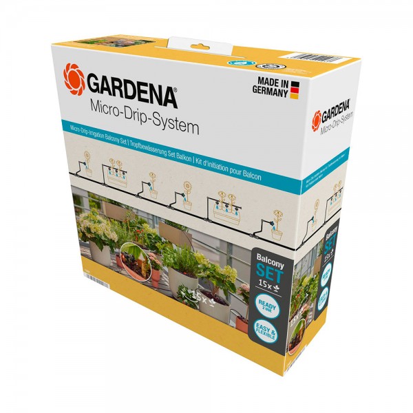 Set riego por goteo micro-drip hasta 15 plantas
