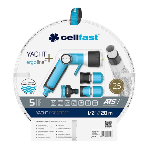 Kit manguera yacht ø12,5 mm, ½ pulg, 20 m