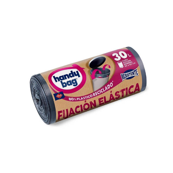 Bolsa de Basura Handy Bag fijación elástica 30L 15 bolsas