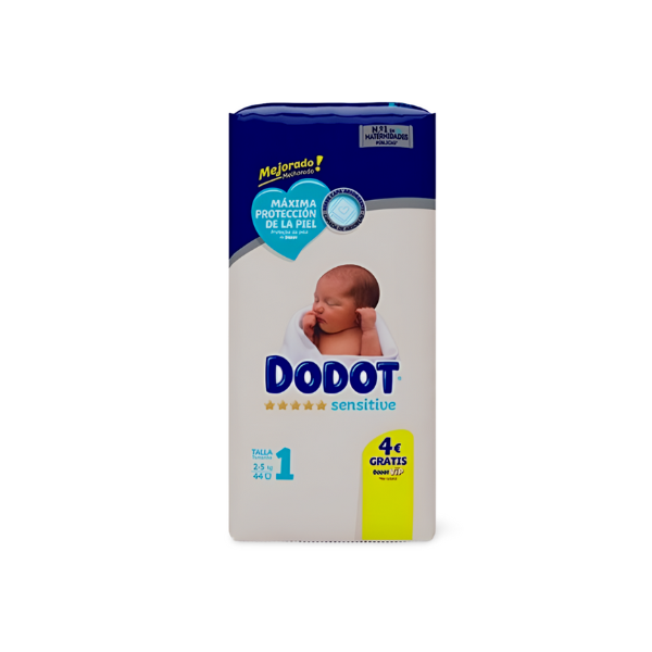 Dodot Pañales Sensitive T/1 2-5 kg 44 unidades