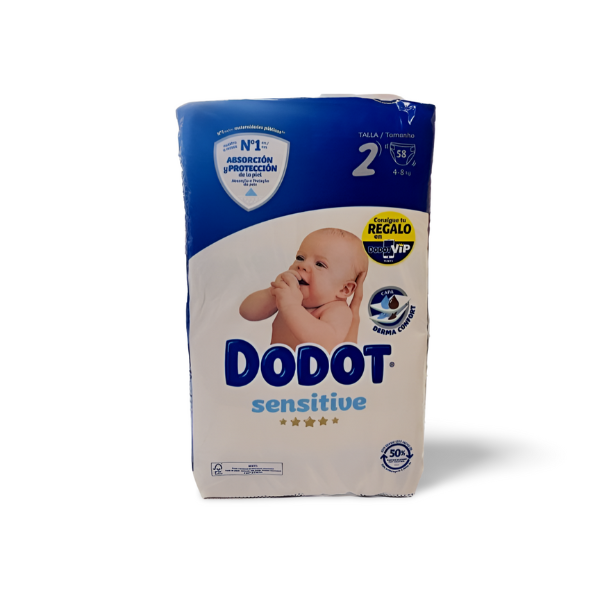 Pañales Dodot Sensitive T-2 4-8kg 58 unidades