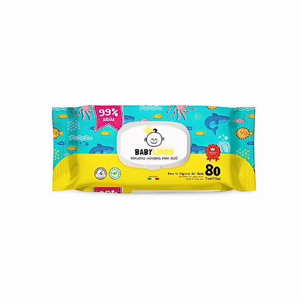 Baby lindo toallitas húmedas 99% aqua 80 unidades