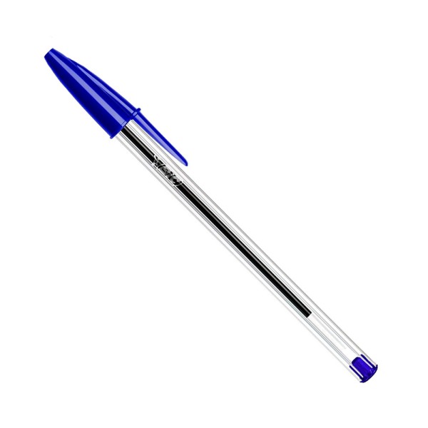 Bolígrafo cristal azul, 50 uds, expositor
