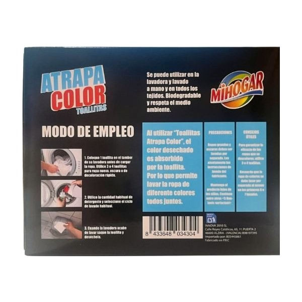 Toallitas Atrapa Color Mihogar 20uds