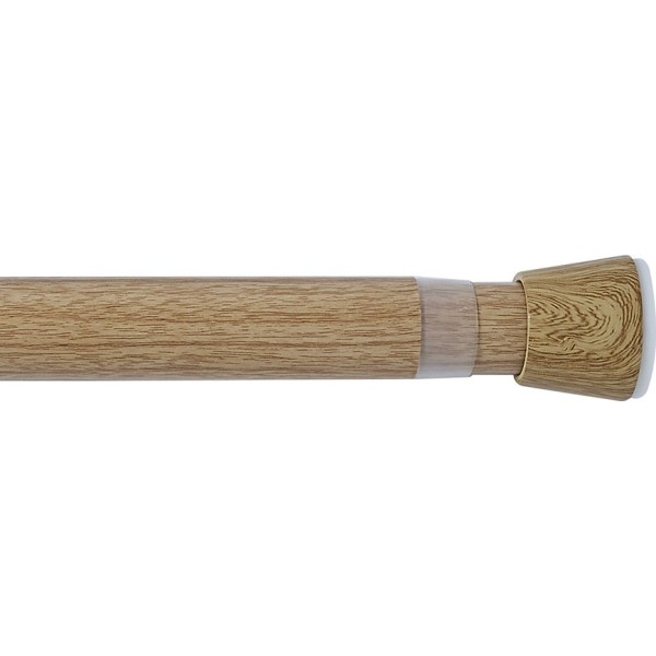Barra extensible multiuso a presión sin taladro, madera, ø2,8 - 2,5 x 70 - 120 cm